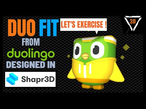 3D modeling FIT DUO from Duolingo in Shapr3D on iPad