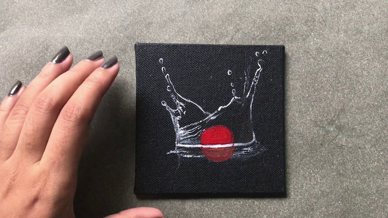 hyper realistic miniature painting cherry in water by paintastic arts