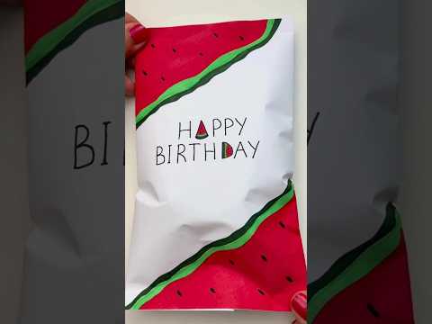 Happy Birthday🍉🥳 Birthday Gift #shorts #diy #papercraft #birthdaygift #birthday