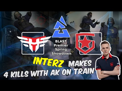 Interz makes 4 kills with AK on Train, Heroic vs Gambit, BLAST Premier Spring Showdown