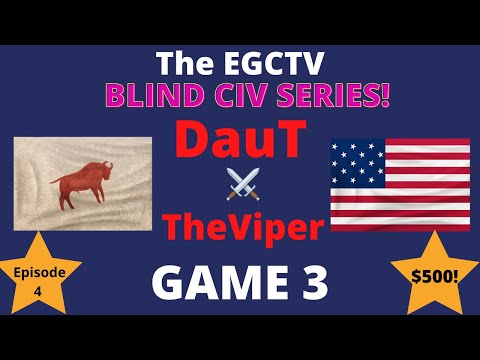 AOE 3 (DE) DauT vs TheViper! Blind Civ Series $500 Match - GAME 3!