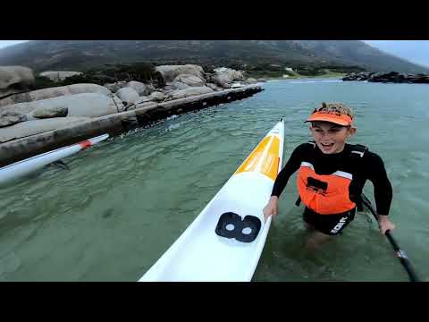 Long Downwind Video with some lessons & coaching in a double surfski.