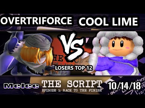 The Script -  Cool Lime (Ice Climbers) Vs.  Overtriforce (Peach) - Smash Melee Losers Top 12