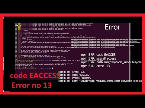npm ERR!   errno: -13 | npm ERR!   code: 'EACCES' | Fixing npm permissions | npm ERR! Error