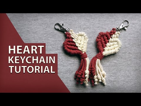 DIY Macrame Heart Keychain Step by Step Instructions