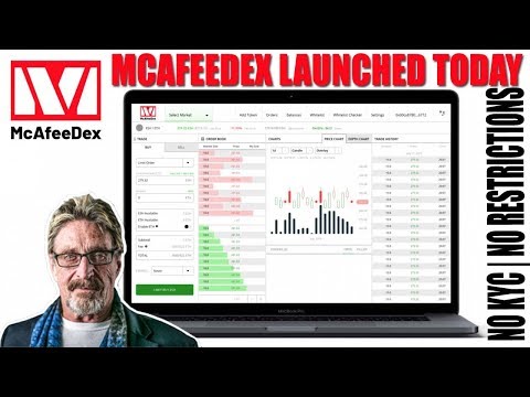 McAfee to Launch Decentralized Token Exchange With No Restrictions | No KYC | No Documents Video