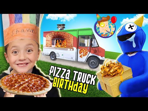 Shawn's Flaming Hot Pizza Truck Birthday + Blue's Huge Surprise Gift (FV Family Vlog)