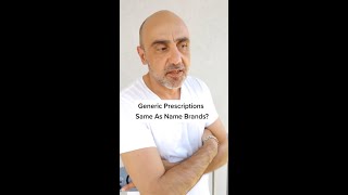 Generic Prescriptions Same As Name Brands #Shorts