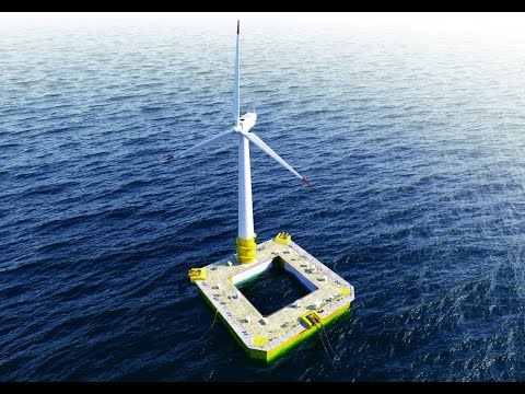IDEOL Floating Offshore Wind Turbine Installation | Offshore Animation