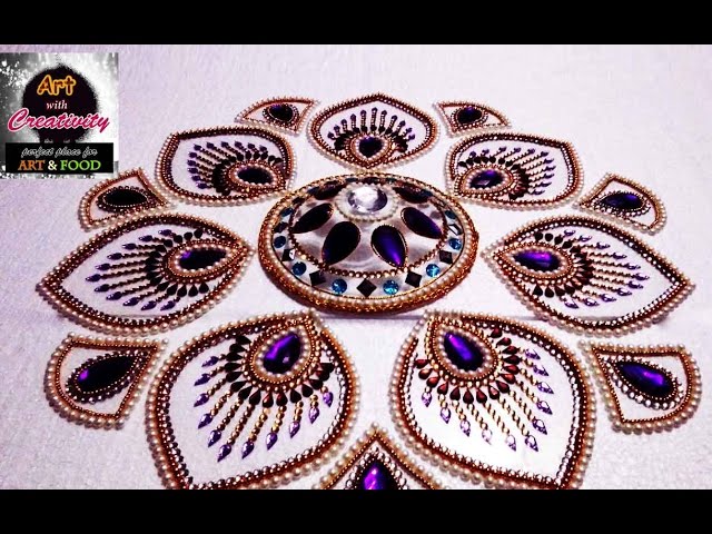 Kundan rangoli design by art with creativity