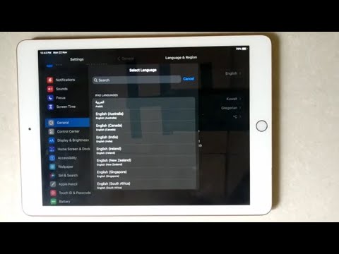 How To Change Language On iPad