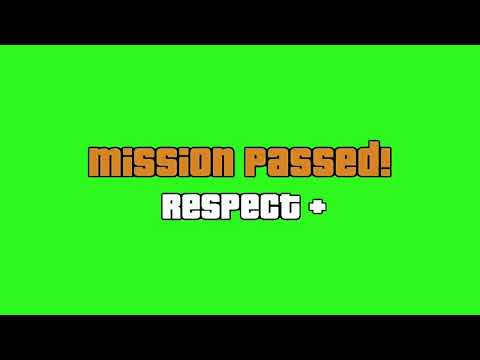 GTA Mission passed green screen with sound effect | mission passed 1080p60