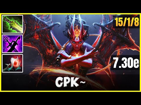Gpk Queen of Pain Patche 7.30e | Full Match Gameplay