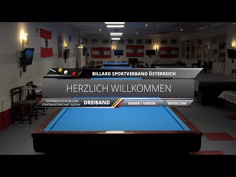 ÖSTM Dreiband 2023/24 - Wien (WBA) -  Damen/Herren - Tisch 1
