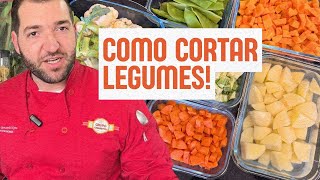 🔪🥦 COMO CORTAR LEGUMES FÁCIL! TRUQUE DE CHEF DE COZINHA