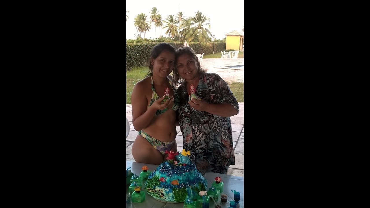 Festa na Piscina, Decoração, Tema mar.