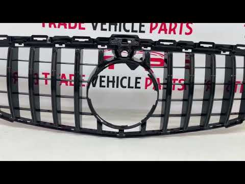 Fits Mercedes C Class W205 2014-2018 Front Bumper Grille Gloss Black Sport C63 Sport video