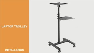 How to Install Steel Adjustable Projector & Laptop Trolley - TS-8
