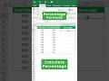 How To Calculate PERCENTAGE In Excel Percentage Formula Shorts Excel