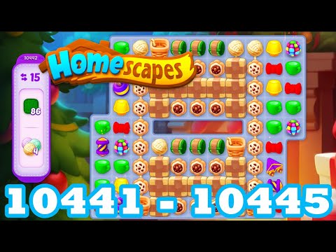 Homescapes Level 10441 - 10445 HD 3 - match puzzle Gameplay | android | IOS | 10442 | 10443 | 10444