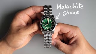 This Dial is Made of Malachite.