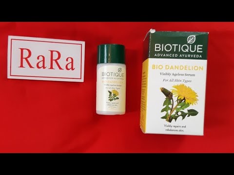 Biotique bio dandelion visibly ageless serum review! Serum for oily skin! Affordable face serum! Video