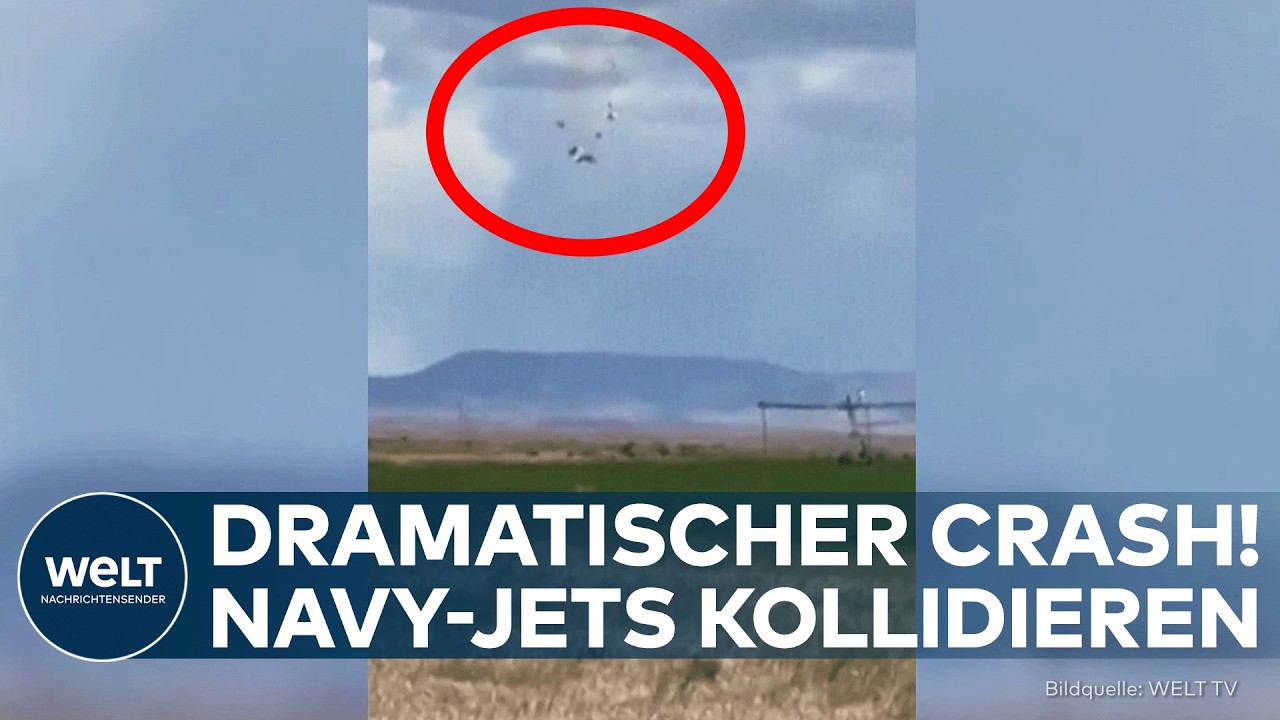 USA: Dramatischer Crash bei Flugshow in Idaho – Augenzeugen filmen Kollision zweier Navy-Jets!