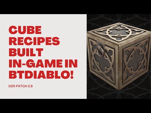 Quality of life improvements for the Horadric Cube in BTDiablo mod for Diablo 2 Resurrected