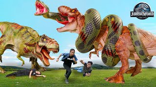 Most REALISTIC T-rex attack | T-rex Vs Anaconda | Jurassic Park Fan Made Movie | Dinosaur | Ms Sandy