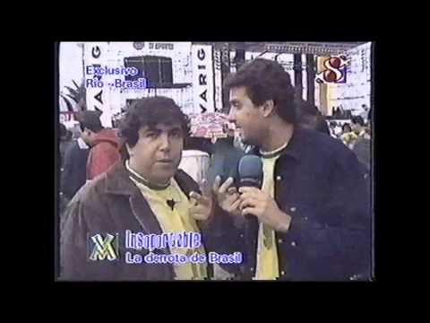 Tinelli. La final Francia ´98. Diego y José María en Brasil. Francia derrotó a Brasil por 3 a 0.