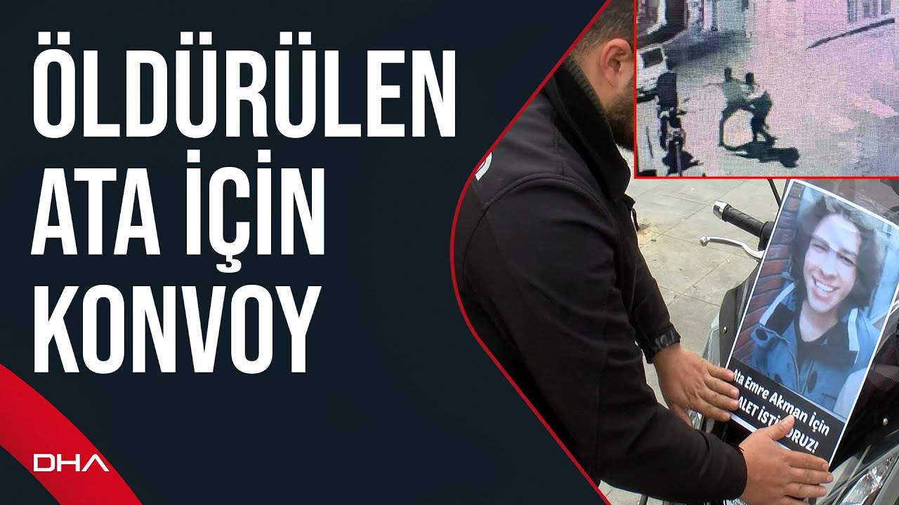 Kadıköy'de motokuryelerden Ata Emre Akman için adalet konvoyu