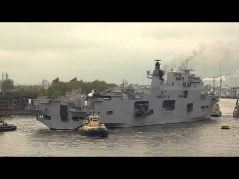 HMS Ocean Arrives at Greenwich May 2012.mov