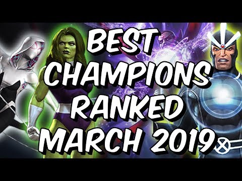 Best Champions Ranked March 2019 - Seatin's Tier List - Marvel Contest Of Champions