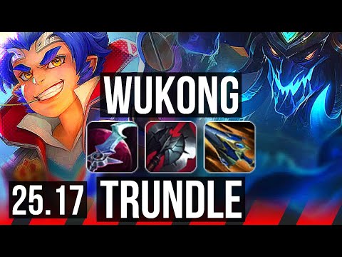 WUKONG vs TRUNDLE (TOP) | 9 solo kills | EUW Diamond | 25.17