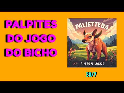 PALPITE DO DIA 29/07/2026 PARA TODAS AS LOTERIAS