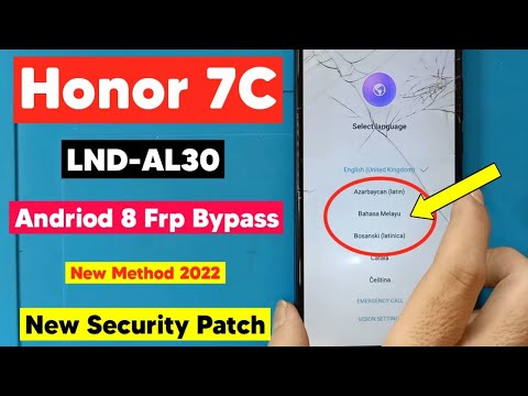 Honor 7C (LND-AL30) Andriod 8 Frp Bypass | Honor Google Account Bypass New Solution 2022