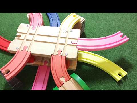 How To Build Make Wooden Train Videos For Kids Viaduct Construction, ASMR No Voice Wooden Brio kids Video