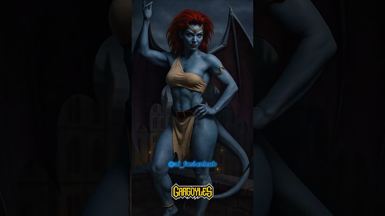 Gargoyles in Real Life From Stone to Flesh, They’ve Returned! 🗿🔥🌌#gargoyles #disney  #livingcartoon