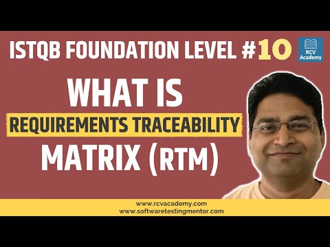 ISTQB Foundation Level 10 Requirements Traceability Matrix in Testing