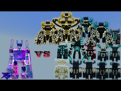 EPIC Minecraft Battle: Galaxy Golem V2 vs Wardens!