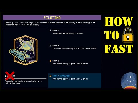 Starfield - How to Rank Up Piloting Skill Super Fast or Get Your Class "C" Ship TODAY!