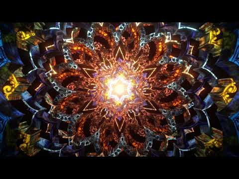 3D Kaleidoscope Mandala Abstract Background Of Trippy Art Psychedelic Trance Open Third Eye Chakra