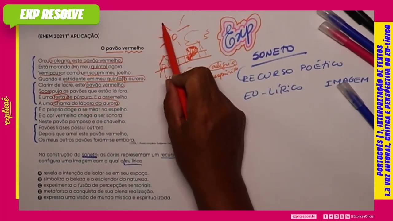 O PAVÃO VERMELHO. ORA, A ALEGRIA, ESTA PAVÃO VERMELHO, ESTÁ MORANDO (...) | INTERPRETAÇÃO DE TEXTOS