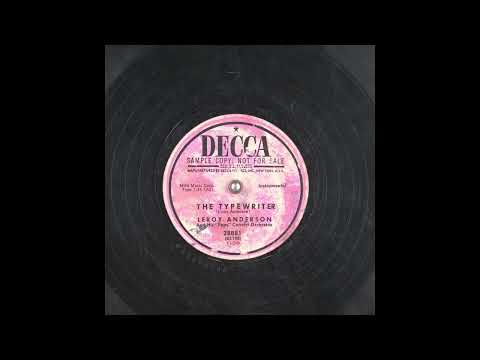 The Typewriter   Leroy Anderson And His  Pops  Concert Orchestra