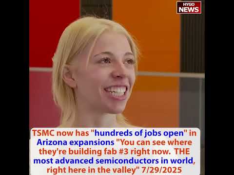 Economy BETTER THAN EXPECTED; TSMC 'hundreds of jobs open' in Arizona most advanced; Dem Mamdani