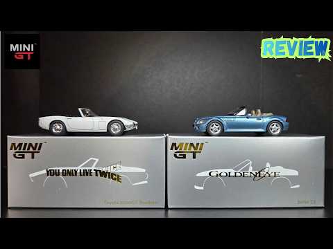 Feature Image thumbnail for the video blog Perfection! Mini GT - James Bond 007 BMW Z3 & Toyota 2000GT Roadster - REVIEW by booster_diecast