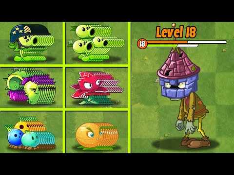 PVZ 2 Challenge - 100 Plants Vs Tower Head Zombie Level 18 - Who Will Win?