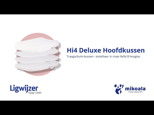 Hi4 Deluxe - Ergonomisch Hoogte-verstelbaar Hoofdkussen - Ligwijzer.nl Ligwijzer.nl