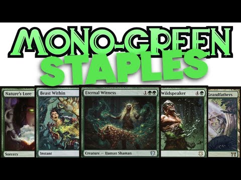 Which Staples Do I Put In My Mono-Green Commander Decks | Templates