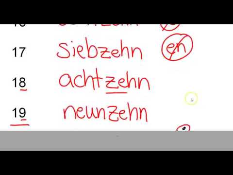 German Grammar: die Zahlen - Numbers (0-20)